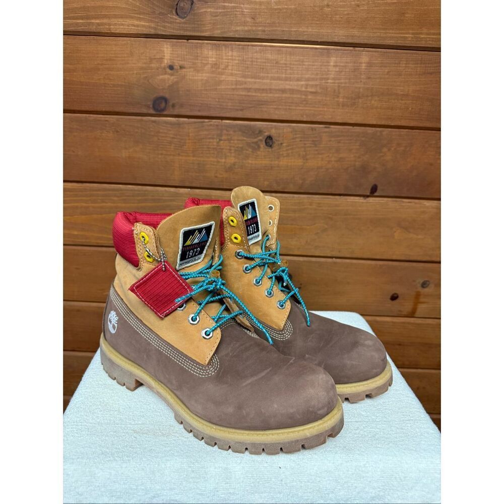 Timberland Men’s Premium 6-Inch Waterproof Retro Boots brown Nubuck Sz 10.5